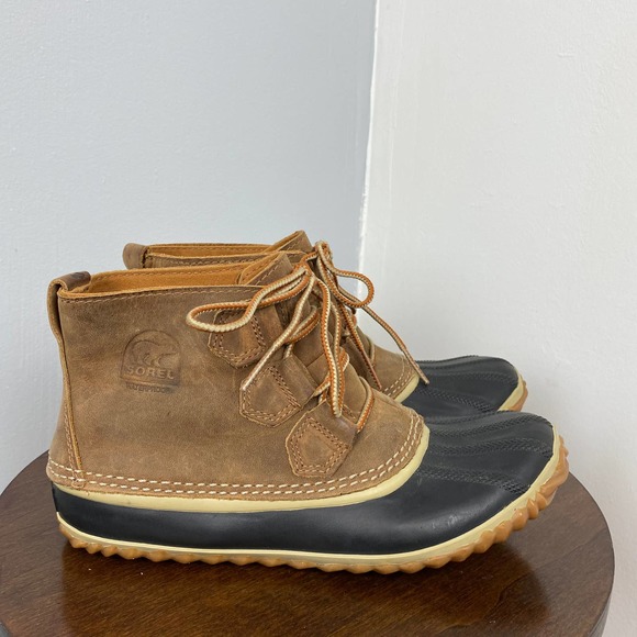 Sorel Out N about Leather Snow Boot Sz 7 - Picture 5 of 10